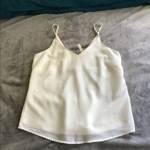 White silk top